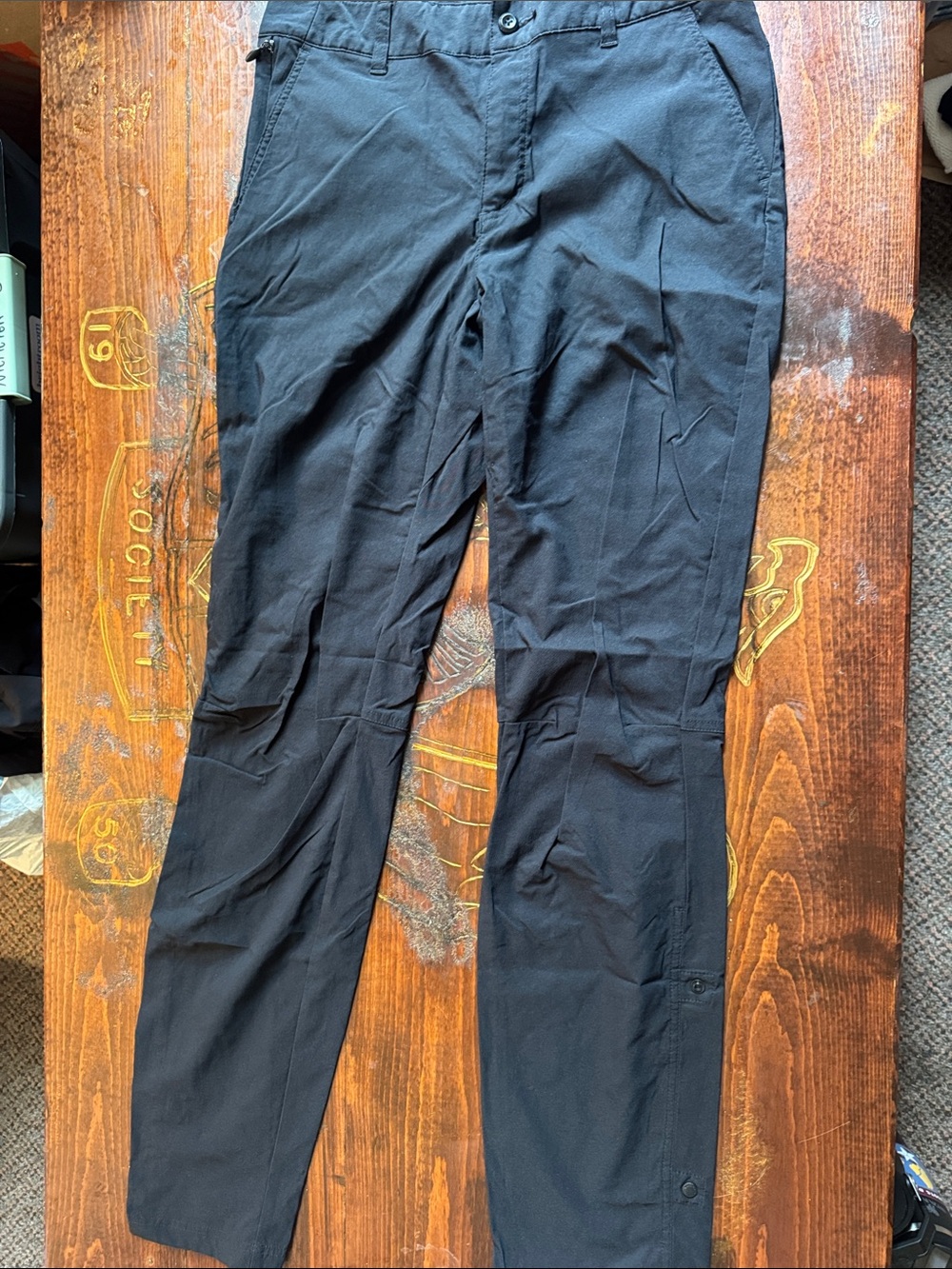 Black Stretch Casual Pants